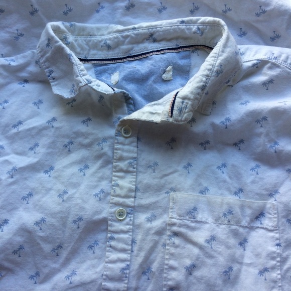 🟠2/$20 4pc Breezy Summer Blues Button Down Shirt Set (S) - Picture 12 of 16